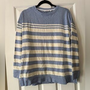 Vineyard Vines Blue and white striped sweatshirt. Size small. Preppy stripe